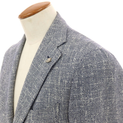 【中古】タリアトーレ TAGLIATORE コットンリネンアクリルナイロン 2B テーラードジャケット ネイビー【サイズ48】【 状態ランクC 】【 メンズ 】