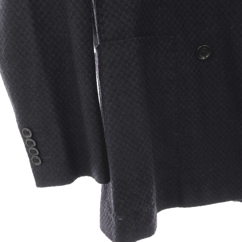 【中古】ラ クレスタ デ ドラゴーネ la cresta del DRAGONE ウールコットンナイロン ダブル6B テーラードジャケット ブラック【サイズ48】【 状態ランクA 】【 メンズ 】