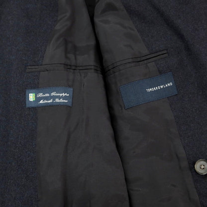 【中古】トゥモローランド TOMORROWLAND ストレッチウール ダブルジャケット ダークネイビー【 48 】【 状態ランクA 】【 メンズ 】