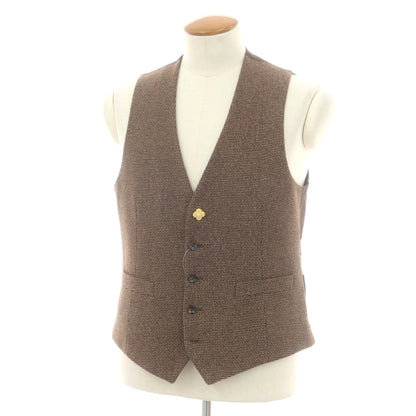 【中古】ラルディーニ LARDINI ウールポリエステル ドレス系ジレ ベスト ブラウン【 48 】【 状態ランクA 】【 メンズ 】
