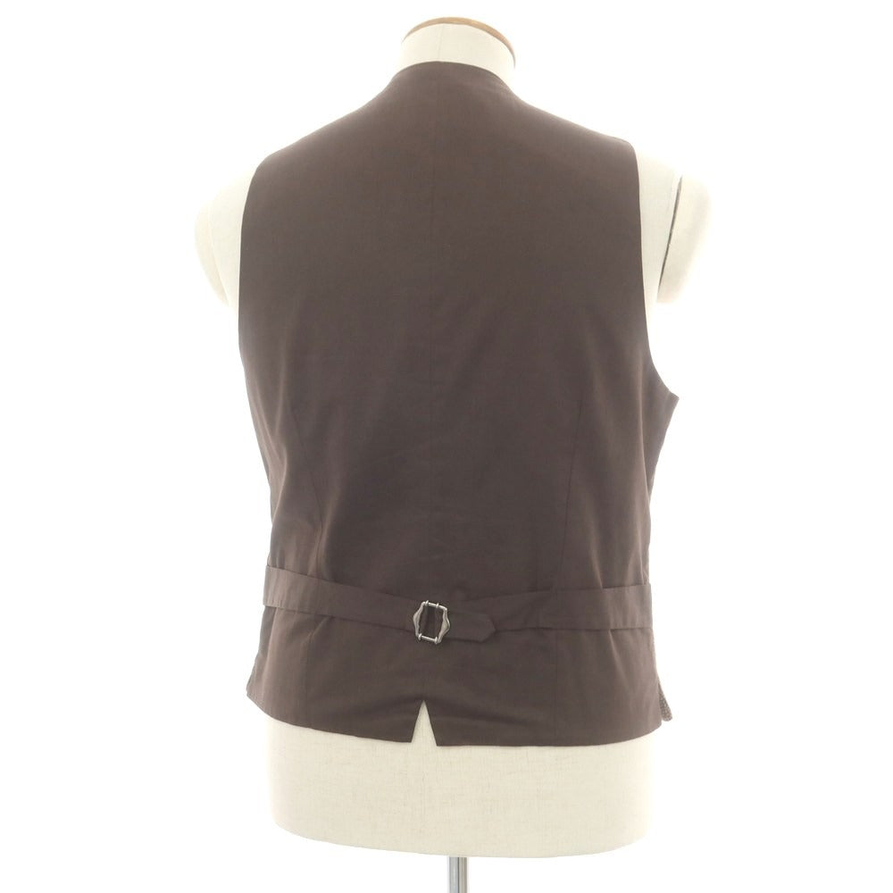 【中古】ラルディーニ LARDINI ウールポリエステル ドレス系ジレ ベスト ブラウン【 48 】【 状態ランクA 】【 メンズ 】