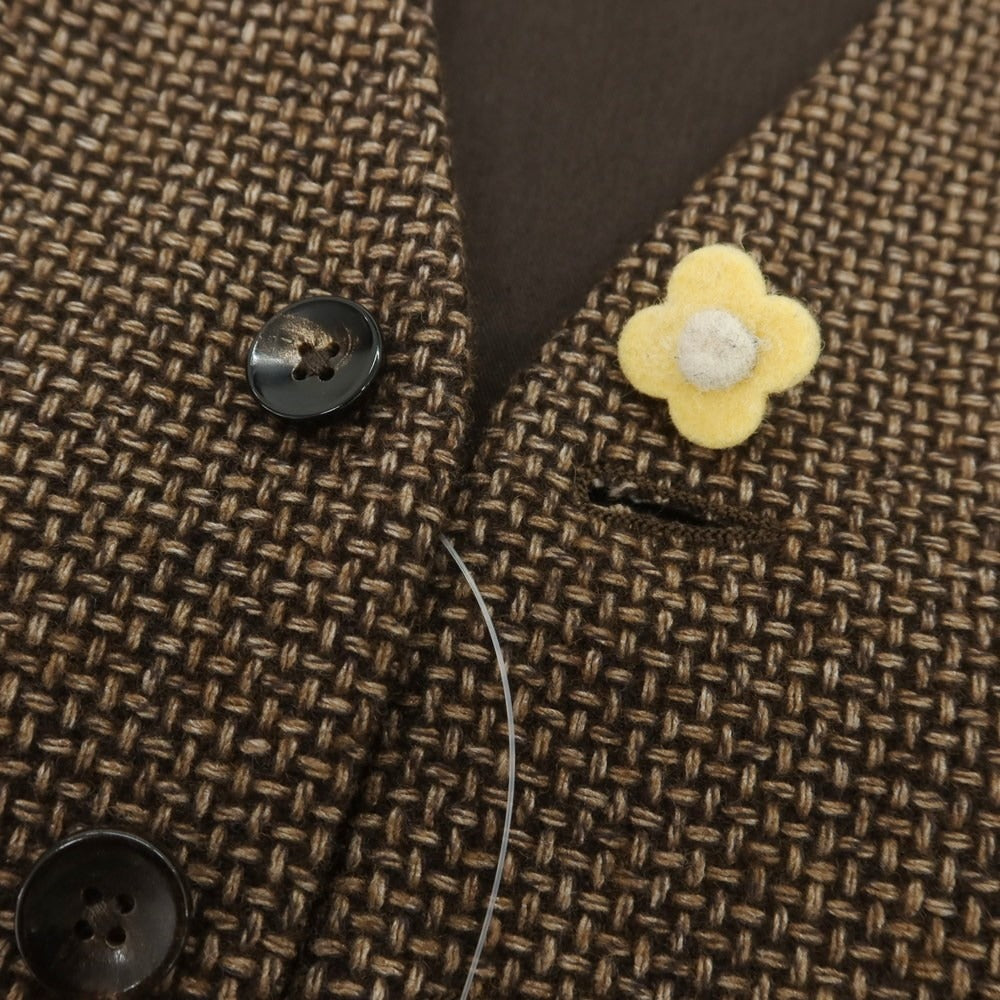 【中古】ラルディーニ LARDINI ウールポリエステル ドレス系ジレ ベスト ブラウン【 48 】【 状態ランクA 】【 メンズ 】