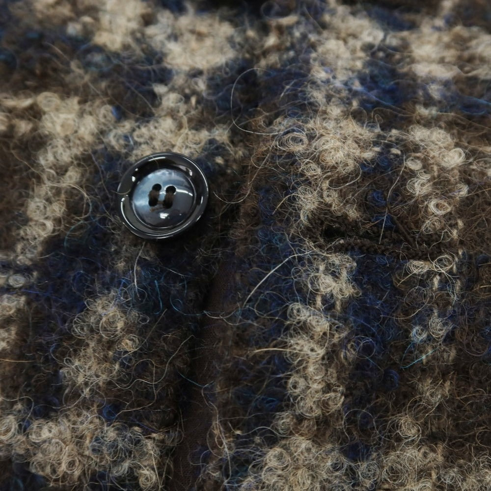 【中古】タリアトーレ TAGLIATORE ウールモヘヤ チェック ドレス系ジレ ベスト ブラウンxベージュ【 48 】【 状態ランクA 】【 メンズ 】