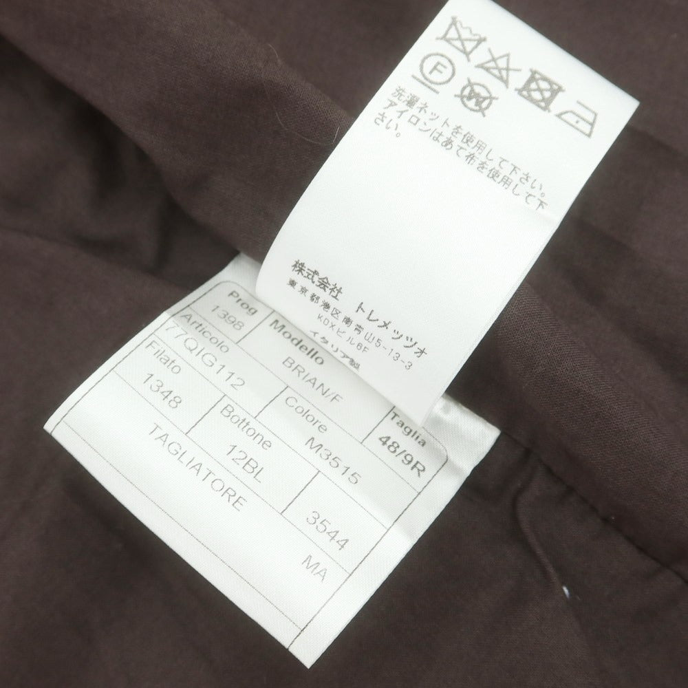 【中古】タリアトーレ TAGLIATORE ウールモヘヤ チェック ドレス系ジレ ベスト ブラウンxベージュ【 48 】【 状態ランクA 】【 メンズ 】