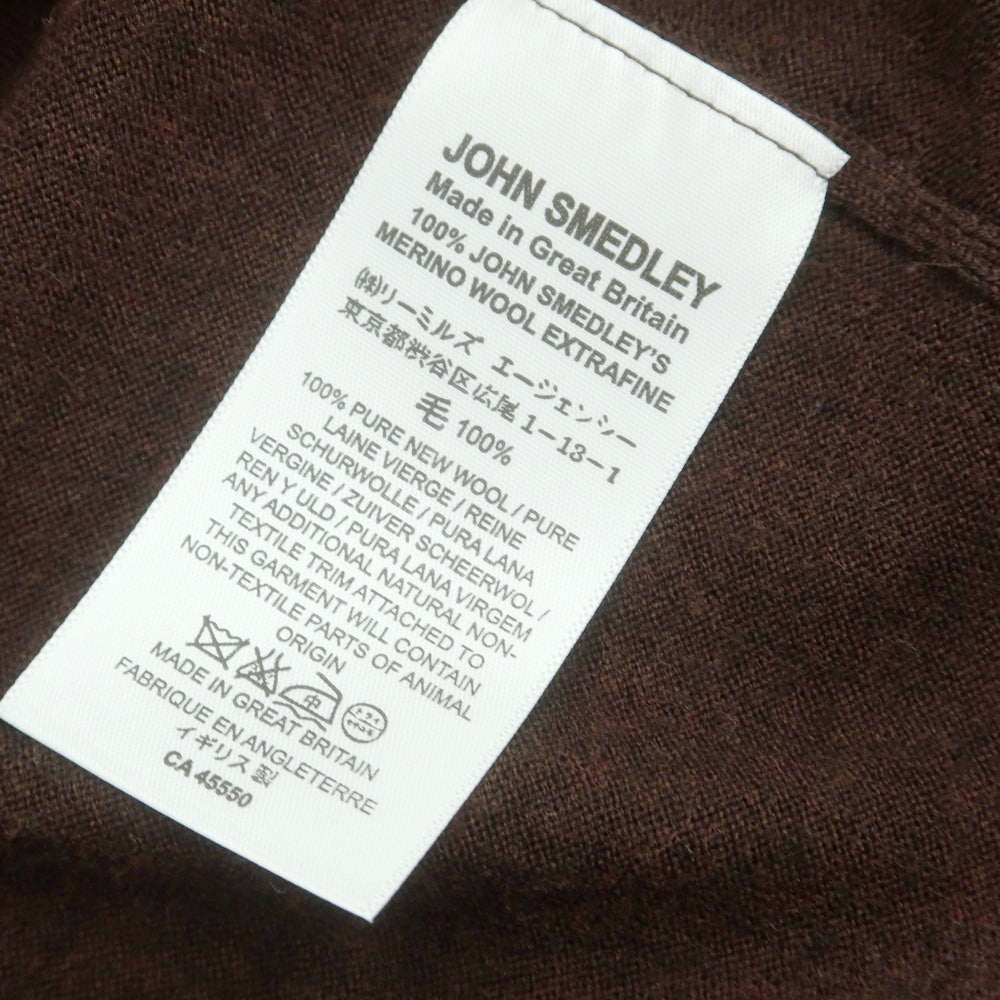 【中古】ジョンスメドレー JOHN SMEDLEY ハイゲージ ウール ニットベスト ブラウン【 L 】【 状態ランクB 】【 メンズ 】