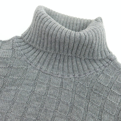 【中古】ドルモア DRUMOHR ウール タートルネック プルオーバーニット ライトグレー【 50 】【 状態ランクB 】【 メンズ 】