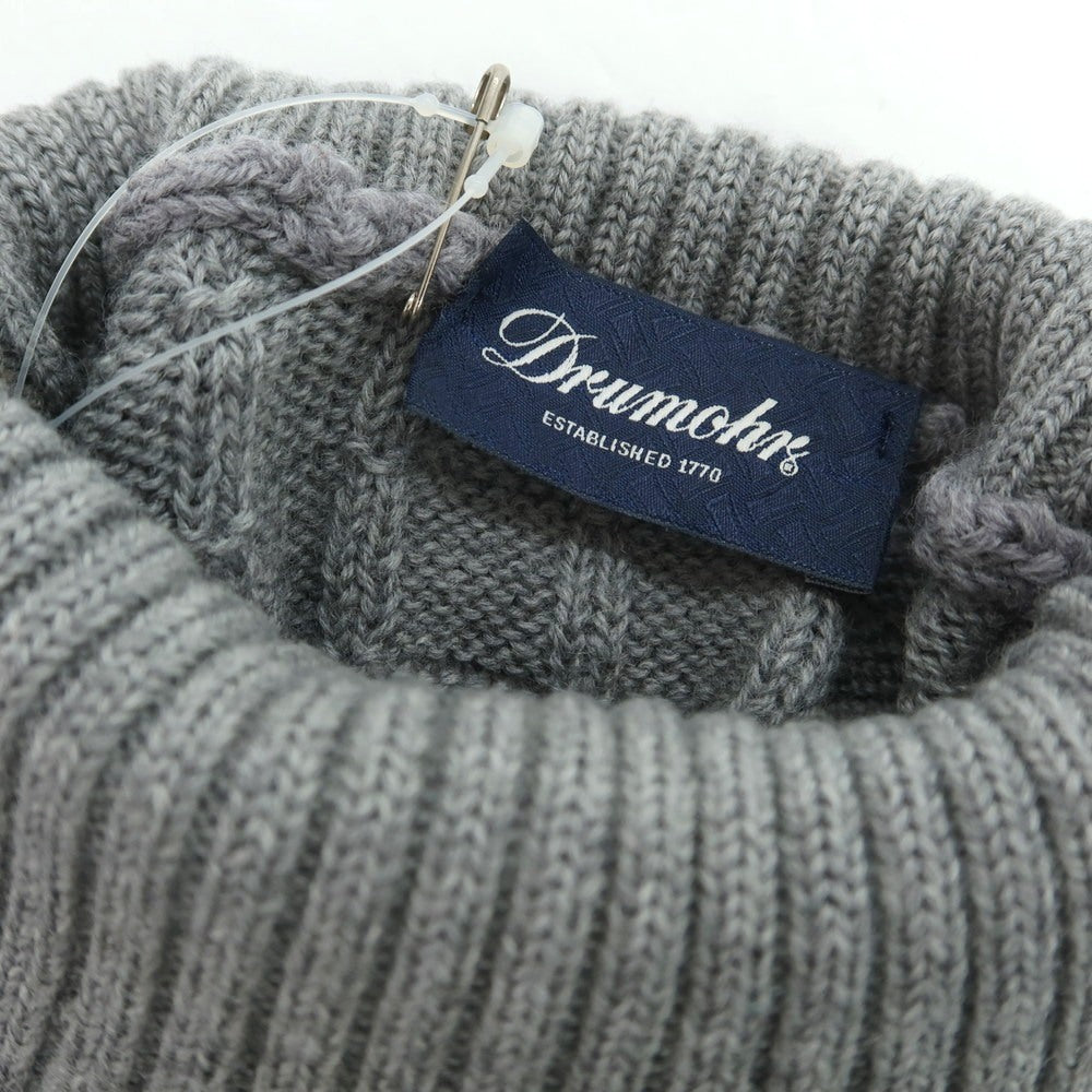 【中古】ドルモア DRUMOHR ウール タートルネック プルオーバーニット ライトグレー【 50 】【 状態ランクB 】【 メンズ 】