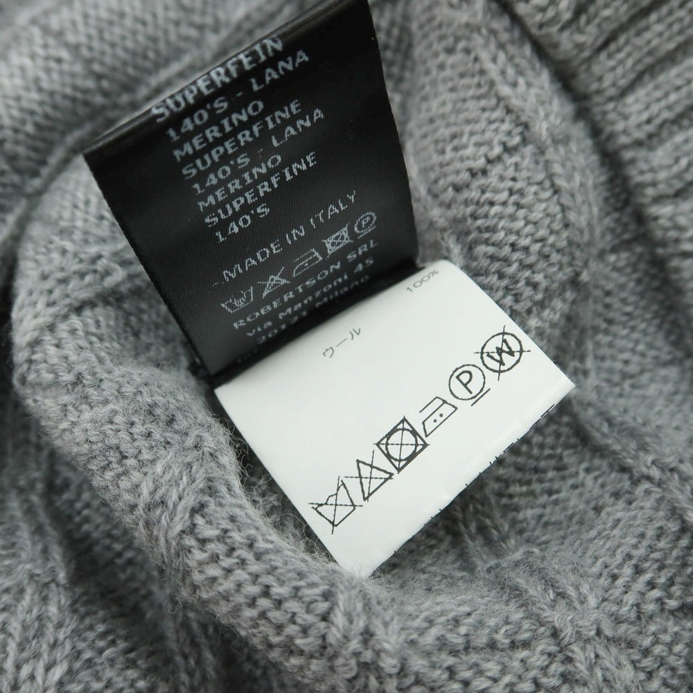 【中古】ドルモア DRUMOHR ウール タートルネック プルオーバーニット ライトグレー【 50 】【 状態ランクB 】【 メンズ 】