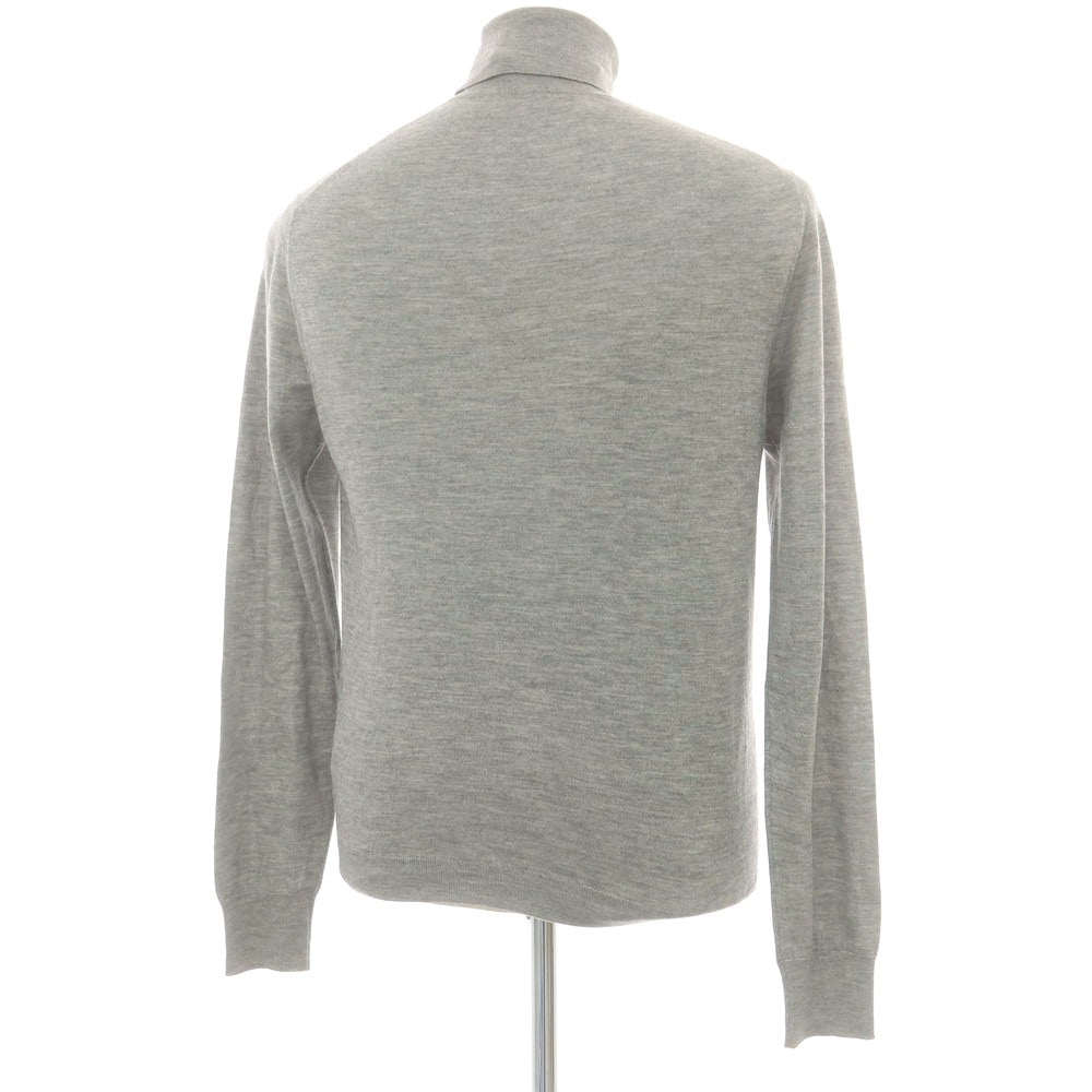 【中古】クルチアーニ CRUCIANI ハイゲージ カシミヤシルク タートルネック プルオーバーニット ライトグレー【 50 】【 状態ランクC 】【 メンズ 】