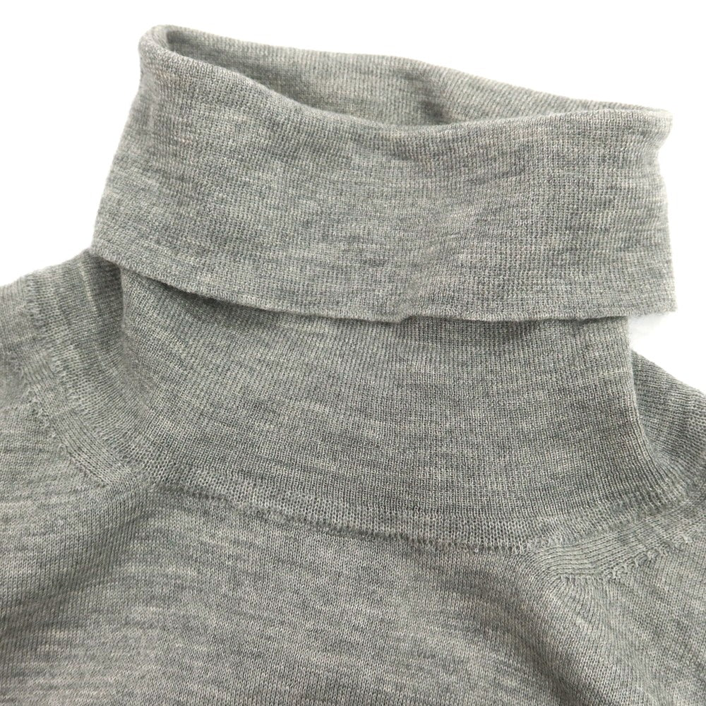 【中古】クルチアーニ CRUCIANI ハイゲージ カシミヤシルク タートルネック プルオーバーニット ライトグレー【 50 】【 状態ランクC 】【 メンズ 】