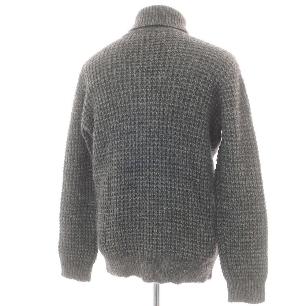 【中古】スリードッツ three dots ウールアクリルアルパカ タートルネック プルオーバーニット グレー【 L 】【 状態ランクB 】【 メンズ 】