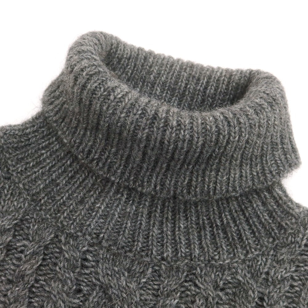 【中古】スリードッツ three dots ウールアクリルアルパカ タートルネック プルオーバーニット グレー【 L 】【 状態ランクB 】【 メンズ 】