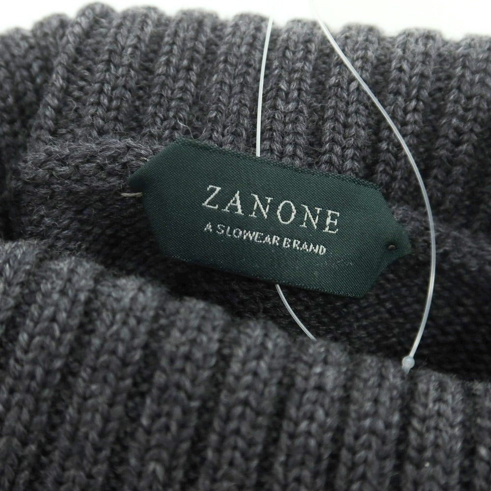 【中古】ザノーネ ZANONE ミドルゲージ ウール タートルネック プルオーバーニット グレー【 50 】【 状態ランクB 】【 メンズ 】