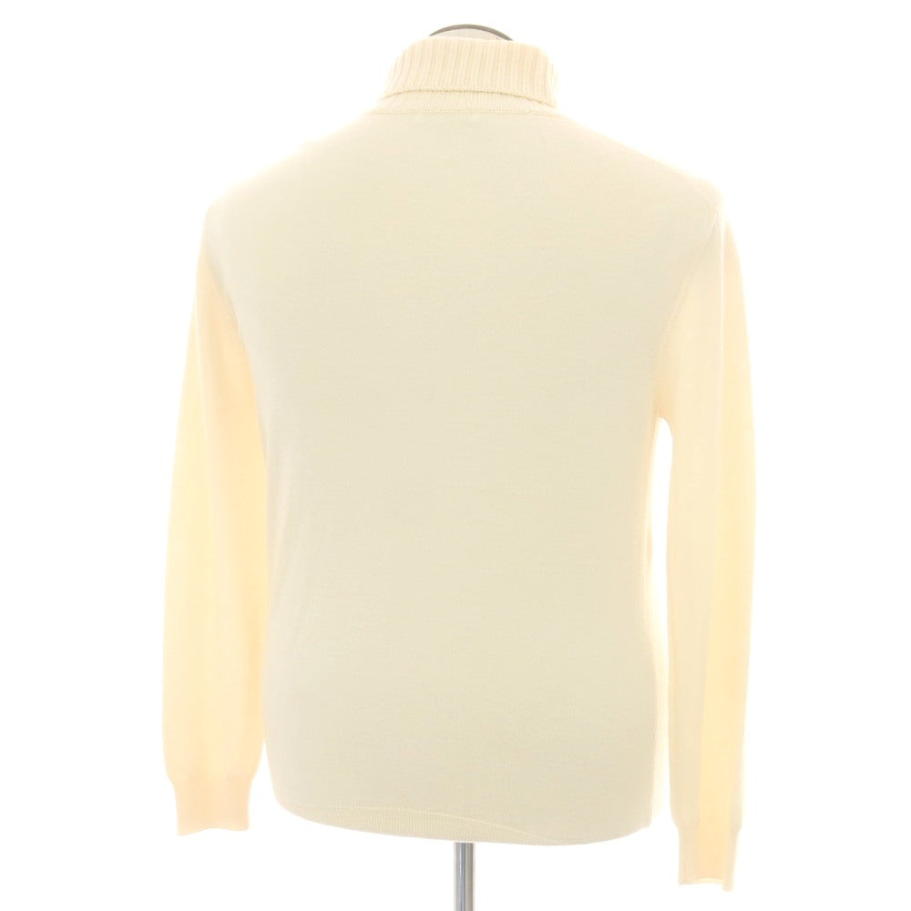 【中古】クルチアーニ CRUCIANI ハイゲージ ウール タートルネック プルオーバーニット アイボリー【 52 】【 状態ランクB 】【 メンズ 】
