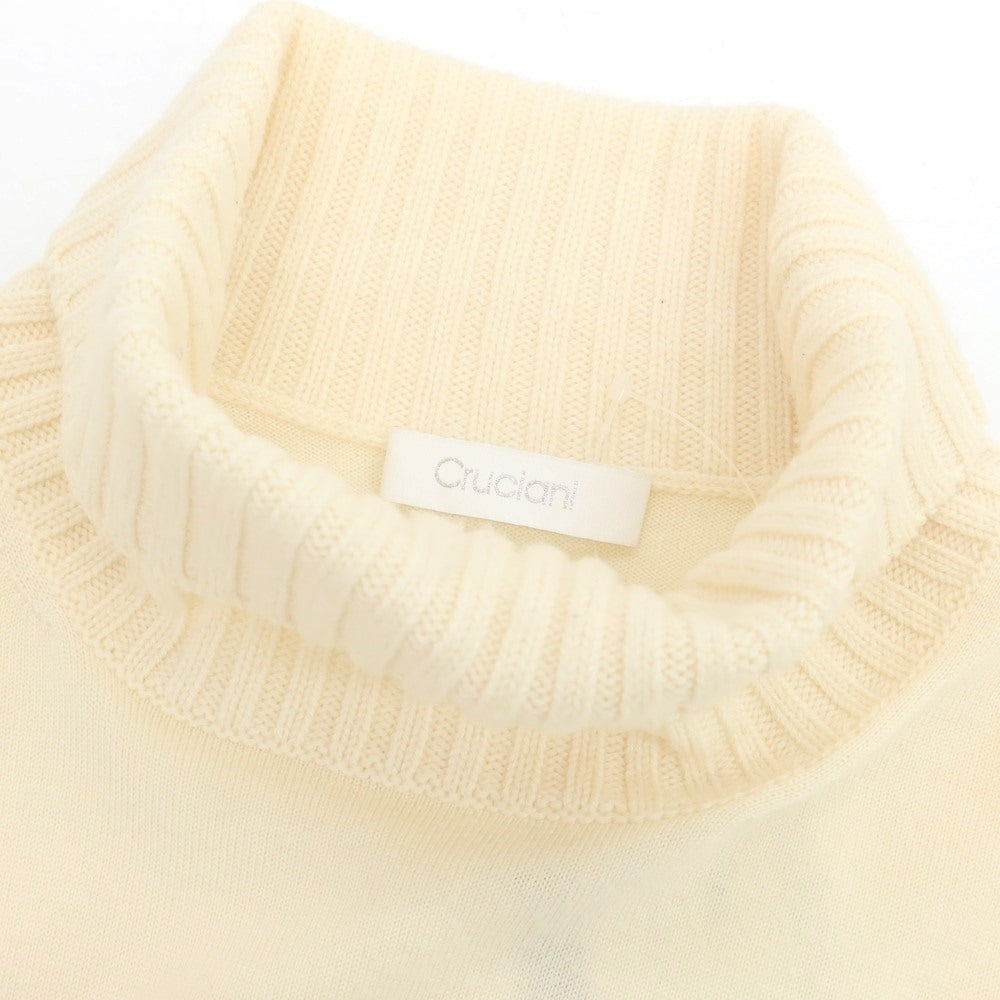 【中古】クルチアーニ CRUCIANI ハイゲージ ウール タートルネック プルオーバーニット アイボリー【 52 】【 状態ランクB 】【 メンズ 】