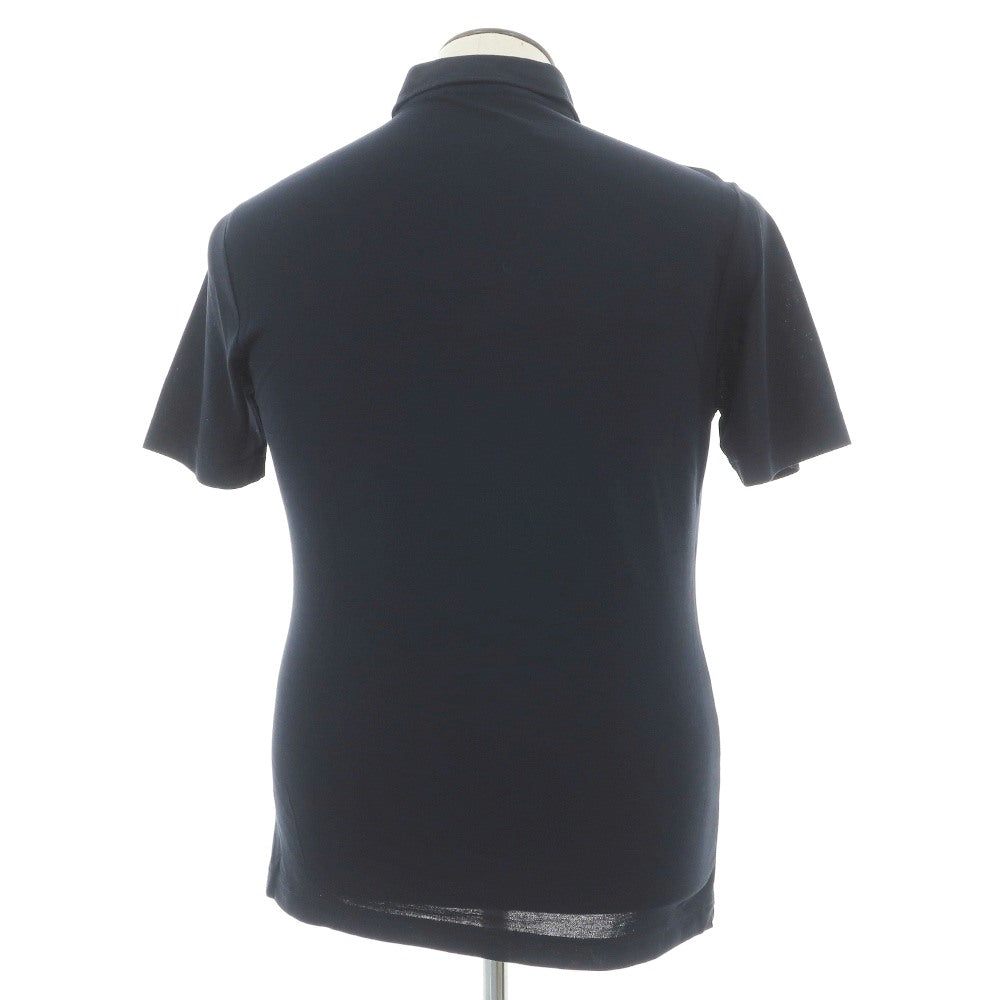 【中古】ザノーネ ZANONE アイスコットン 半袖ポロシャツ ダークネイビー【サイズ50】【 状態ランクB 】【 メンズ 】