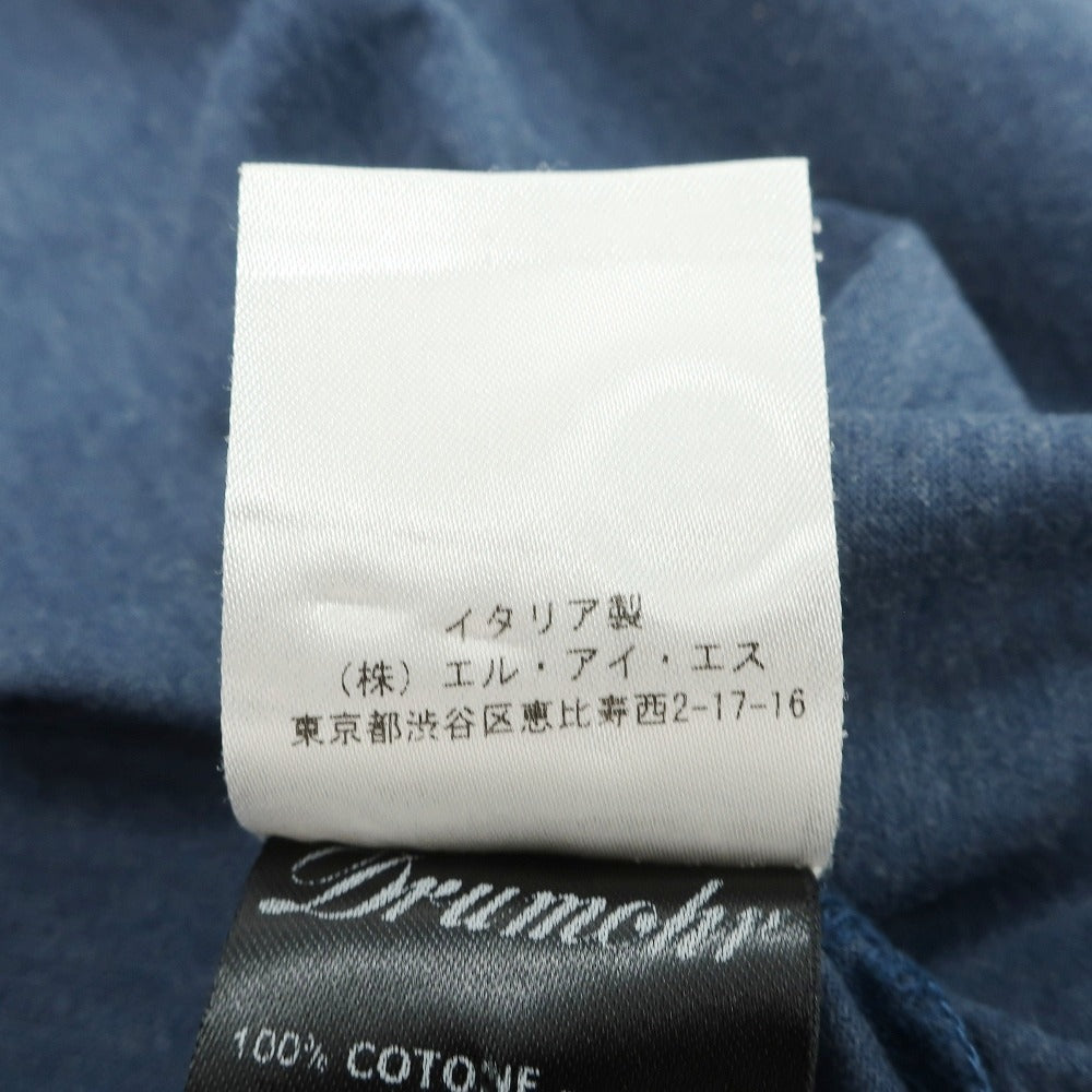 【中古】ドルモア DRUMOHR コットン 半袖ポロシャツ ブルー【サイズL】【 状態ランクC 】【 メンズ 】