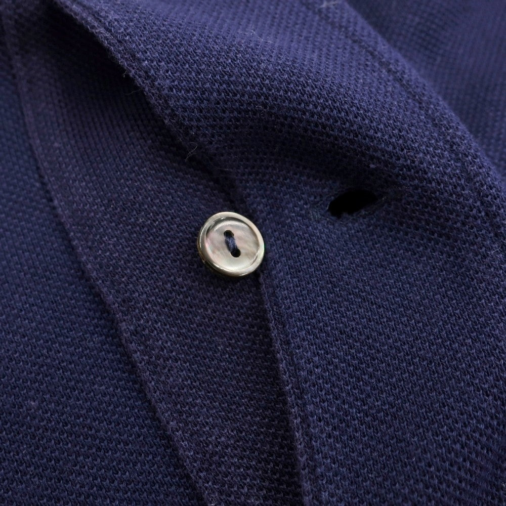 【中古】ラコステ LACOSTE 鹿の子 コットン 半袖ポロシャツ ネイビー【サイズ5】【 状態ランクC 】【 メンズ 】