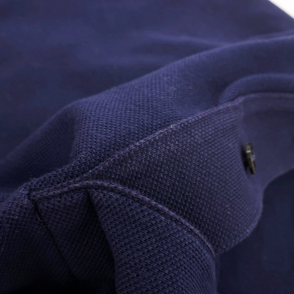 【中古】ラコステ LACOSTE 鹿の子 コットン 半袖ポロシャツ ネイビー【サイズ5】【 状態ランクC 】【 メンズ 】