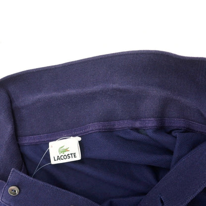 【中古】ラコステ LACOSTE 鹿の子 コットン 半袖ポロシャツ ネイビー【サイズ5】【 状態ランクC 】【 メンズ 】
