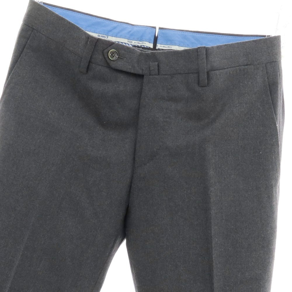 【中古】ピーティーゼロウーノ PT01 BEAMS F別注 ストレッチウール ドレススラックスパンツ グレー【 46 】【 状態ランクB 】【 メンズ 】