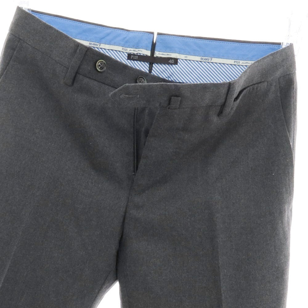 【中古】ピーティーゼロウーノ PT01 BEAMS F別注 ストレッチウール ドレススラックスパンツ グレー【 46 】【 状態ランクB 】【 メンズ 】