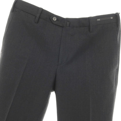 【中古】ピーティーゼロウーノ PT01 WINTER TRAVELLER ストレッチ ポリエステルウール ドレススラックスパンツ ダークグレー【サイズ50】【 状態ランクA 】【 メンズ 】