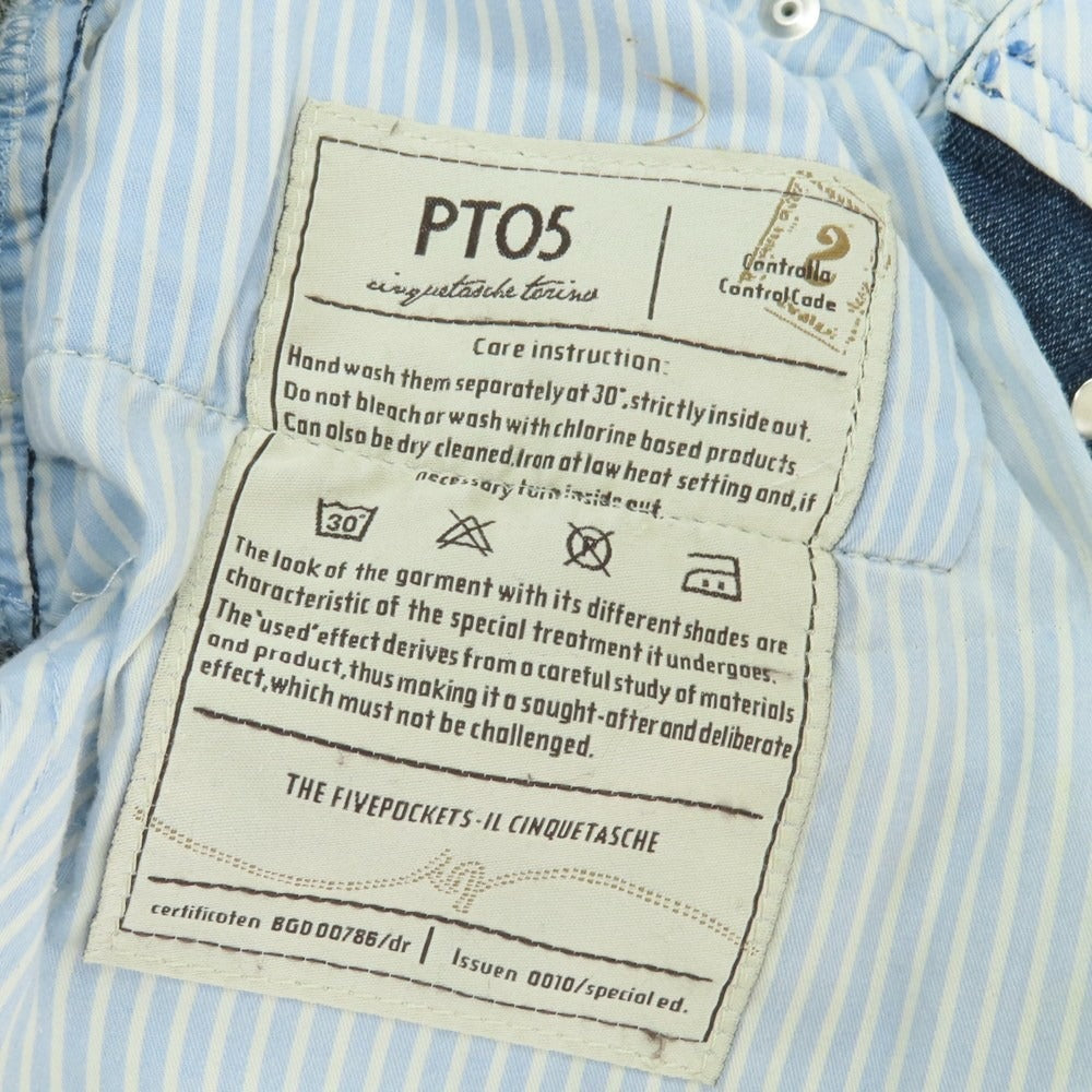 【中古】ピーティーゼロチンクエ PT05 Fade コットン系 デニムパンツ ネイビー【 30 】【 状態ランクC 】【 メンズ 】