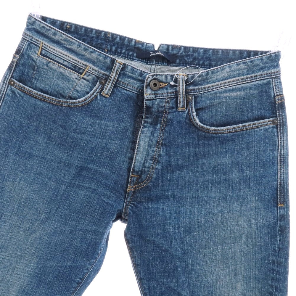 【中古】インコテックス INCOTEX ストレッチコットン ジーンズ デニムパンツ ブルー【 32 】【 状態ランクC 】【 メンズ 】