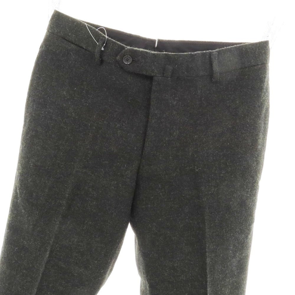 【中古】トゥモローランド TOMORROWLAND ウール ツイード カジュアルスラックスパンツ ダークグリーン【 46 】【 状態ランクA 】【 メンズ 】