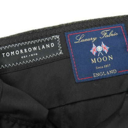 【中古】トゥモローランド TOMORROWLAND ウール ツイード カジュアルスラックスパンツ ダークグリーン【 46 】【 状態ランクA 】【 メンズ 】