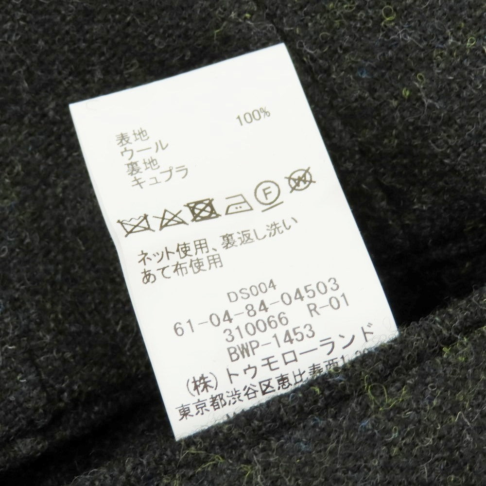 【中古】トゥモローランド TOMORROWLAND ウール ツイード カジュアルスラックスパンツ ダークグリーン【 46 】【 状態ランクA 】【 メンズ 】