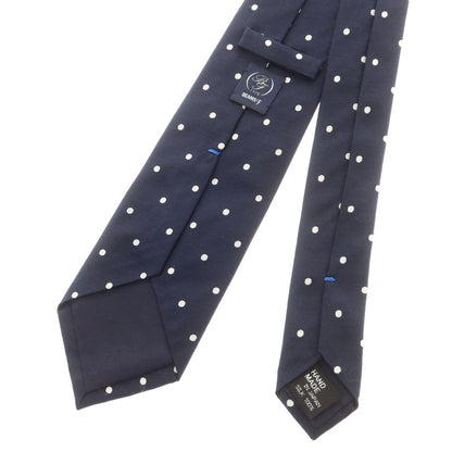 【中古】ビームスエフ BEAMS F シルク ドット柄ネクタイ ネイビーxホワイト【 状態ランクB 】【 メンズ 】