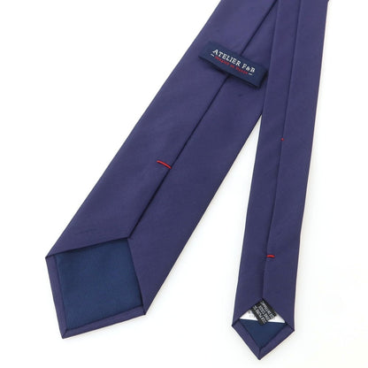 【中古】アトリエ エフアンドビー ATERIER F&amp;B シルク 無地ネクタイ パープル【 状態ランクB 】【 メンズ 】