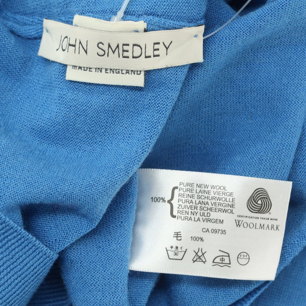 【中古】ジョンスメドレー JOHN SMEDLEY ハイゲージ ウール タートルネック プルオーバーニット ライトブルー【 M 】【 状態ランクC 】【 メンズ 】