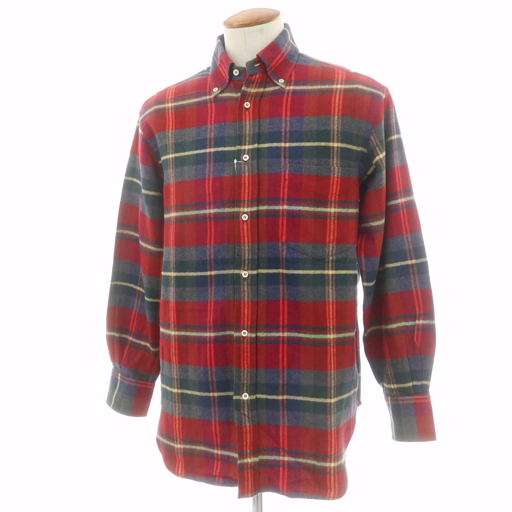 【中古】ギローバー GUY ROVER チェック ボタンダウンネルシャツ レッドxグレー【 M 】【 状態ランクB 】【 メンズ 】