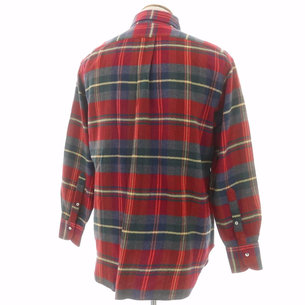 【中古】ギローバー GUY ROVER チェック ボタンダウンネルシャツ レッドxグレー【 M 】【 状態ランクB 】【 メンズ 】