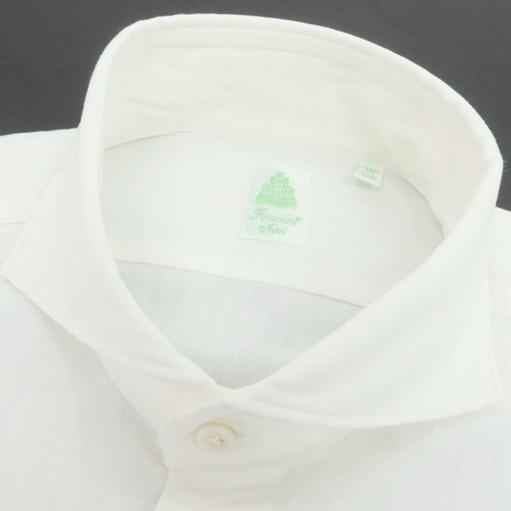 【中古】フィナモレ Finamore コットン ドレスシャツ ホワイト【 40 】【 状態ランクA 】【 メンズ 】