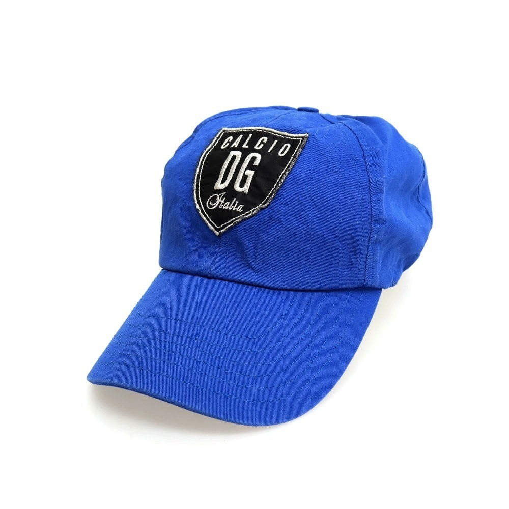 【中古】ドルチェアンドガッバーナ DOLCE&amp;GABBANA CALCIO コットン キャップ 帽子 ブルー【サイズ58】【 状態ランクB 】【 メンズ 】