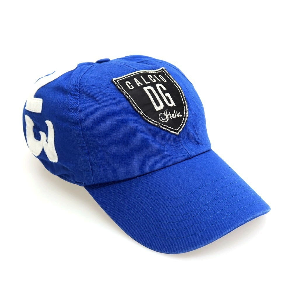 【中古】ドルチェアンドガッバーナ DOLCE&amp;GABBANA CALCIO コットン キャップ 帽子 ブルー【サイズ58】【 状態ランクB 】【 メンズ 】