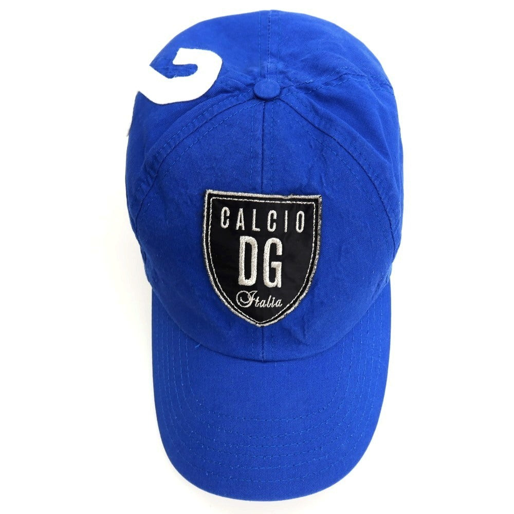 【SALE30%OFF/返品不可】【中古】ドルチェアンドガッバーナ DOLCE&amp;GABBANA CALCIO コットン キャップ 帽子 ブルー【 サイズ58 】【 状態ランクB 】【 メンズ 】