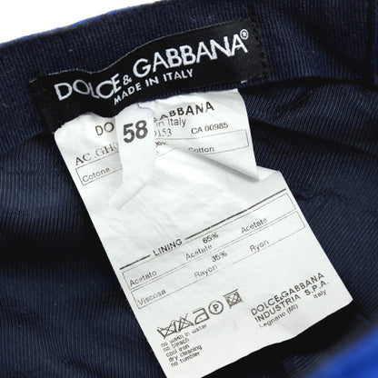 【SALE30%OFF/返品不可】【中古】ドルチェアンドガッバーナ DOLCE&amp;GABBANA CALCIO コットン キャップ 帽子 ブルー【 サイズ58 】【 状態ランクB 】【 メンズ 】