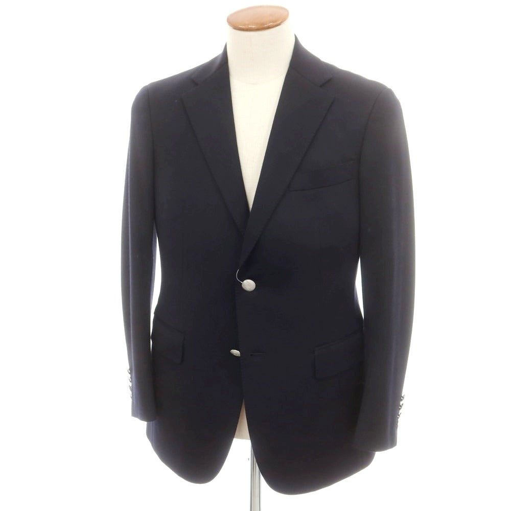 【中古】ポールスチュアート PAUL STUART ツイルウールポリエステル テーラードジャケット ダークネイビー【 46 】【 状態ランクB 】【 メンズ 】