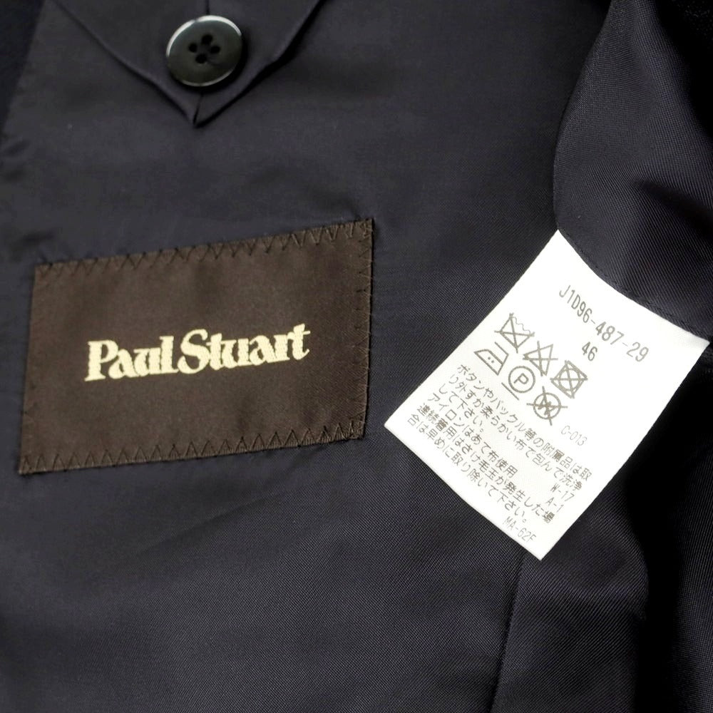【中古】ポールスチュアート PAUL STUART ツイルウールポリエステル テーラードジャケット ダークネイビー【 46 】【 状態ランクB 】【 メンズ 】