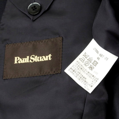 【中古】ポールスチュアート PAUL STUART ツイルウールポリエステル テーラードジャケット ダークネイビー【 46 】【 状態ランクB 】【 メンズ 】