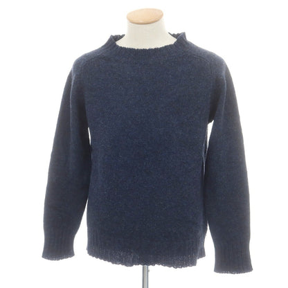 【中古】マーガレットハウエル MARGARET HOWELL ウール クルーネック プルオーバーニット ネイビー【 M 】【 状態ランクB 】【 メンズ 】