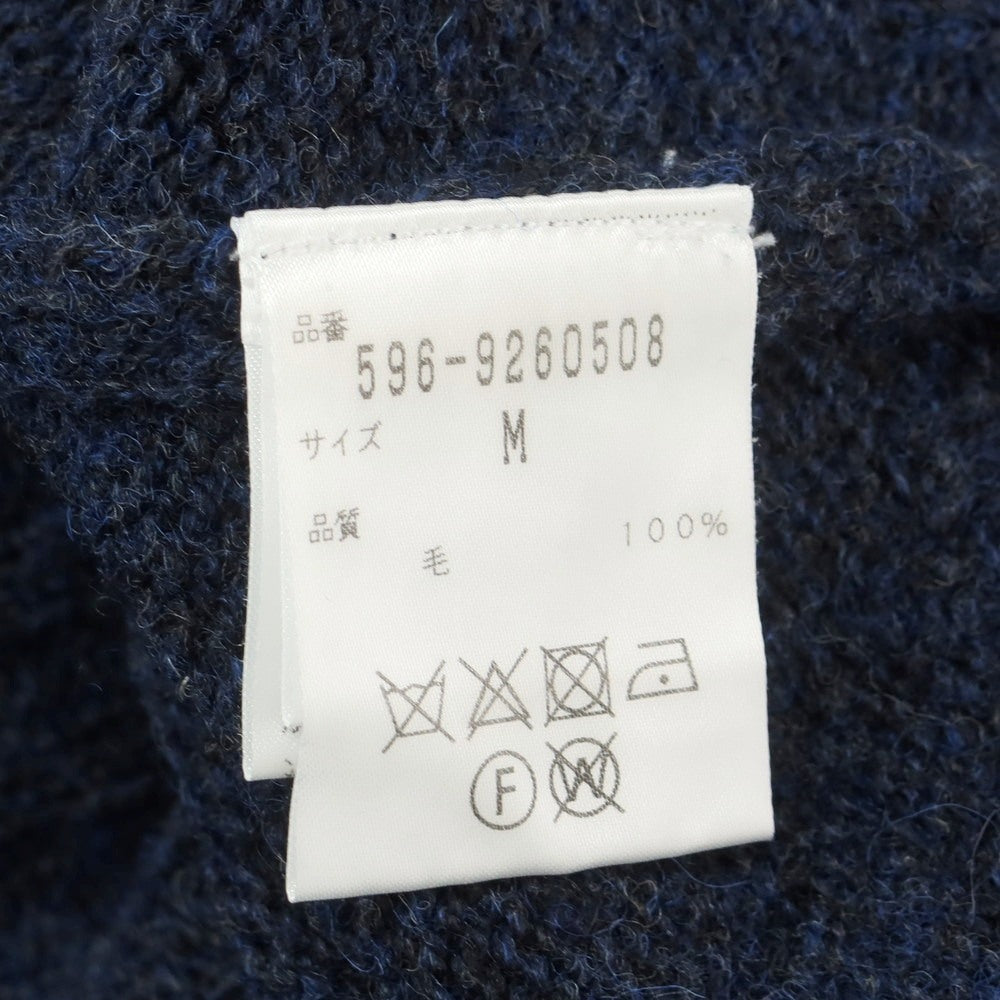 【中古】マーガレットハウエル MARGARET HOWELL ウール クルーネック プルオーバーニット ネイビー【 M 】【 状態ランクB 】【 メンズ 】