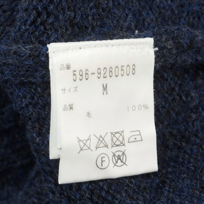 【中古】マーガレットハウエル MARGARET HOWELL ウール クルーネック プルオーバーニット ネイビー【 M 】【 状態ランクB 】【 メンズ 】