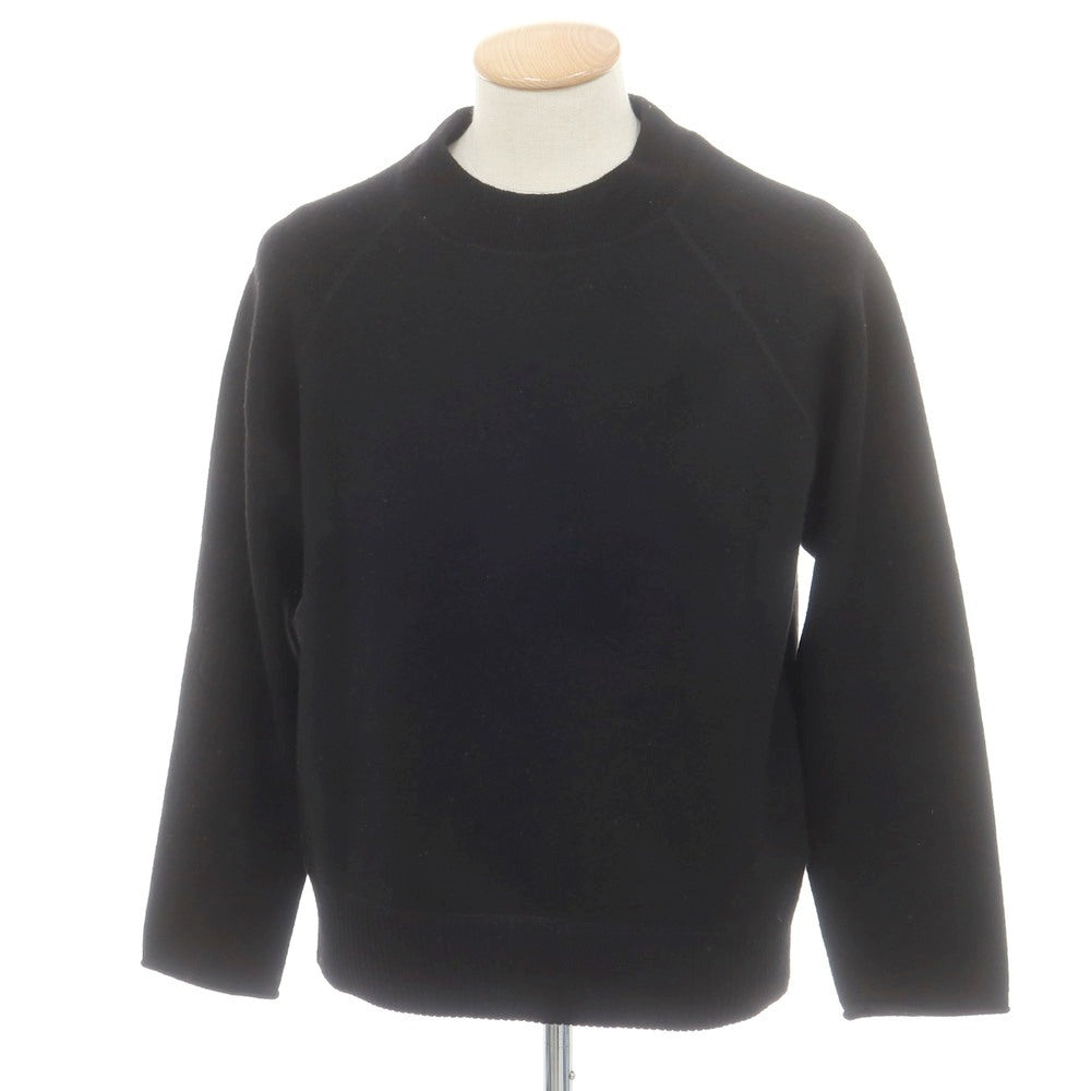 【中古】マーガレットハウエル MARGARET HOWELL ウール クルーネック プルオーバーニット ブラック【サイズM】【 状態ランクB 】【 メンズ 】[CPD]