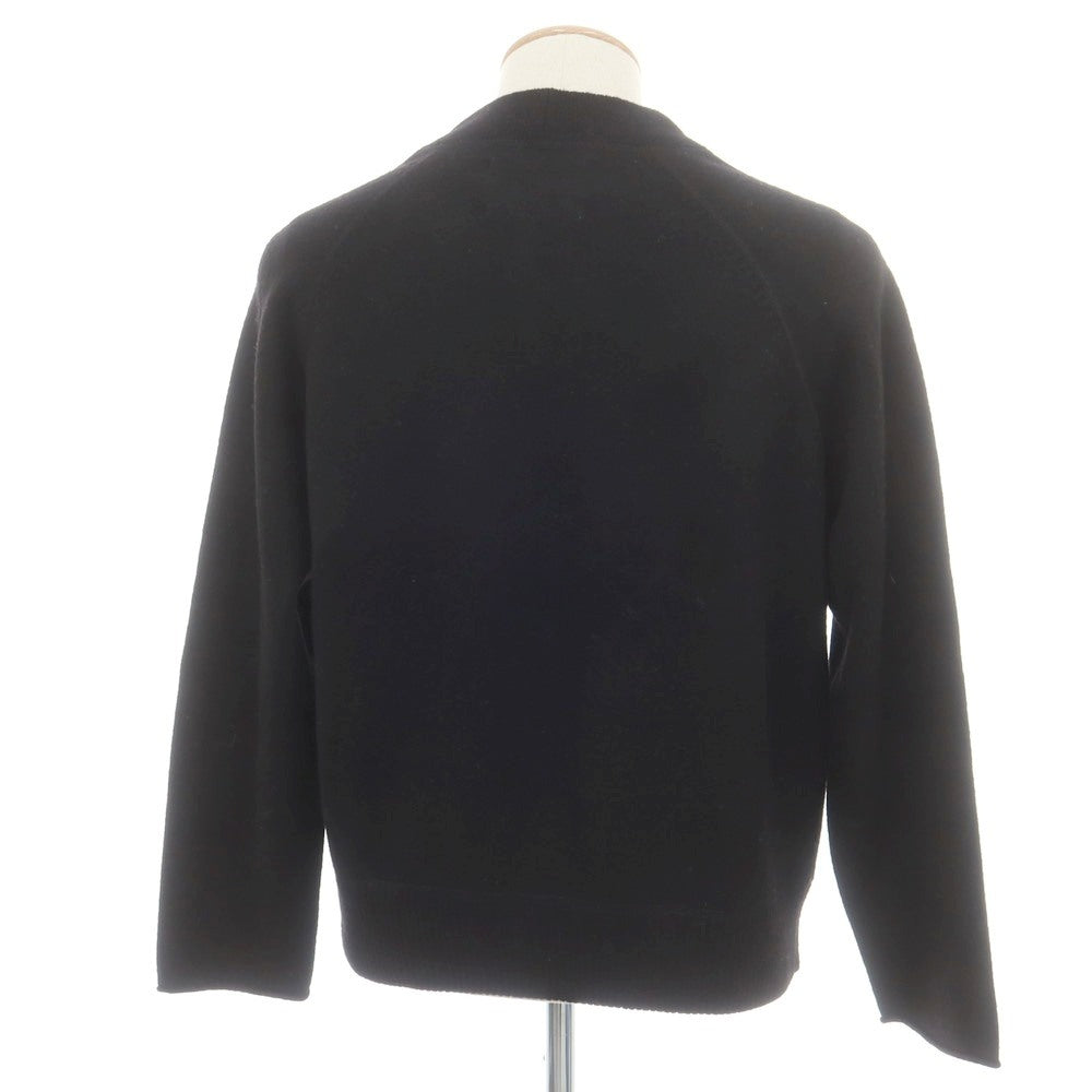 【中古】マーガレットハウエル MARGARET HOWELL ウール クルーネック プルオーバーニット ブラック【 M 】【 状態ランクB 】【 メンズ 】